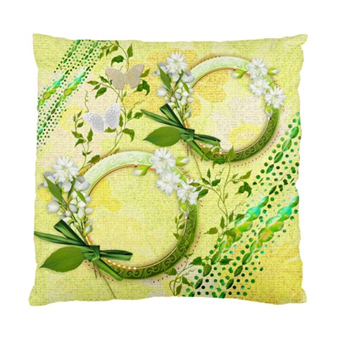 Yellow Gold Floral Double Sided Cushion Case Sample By Ellan Back