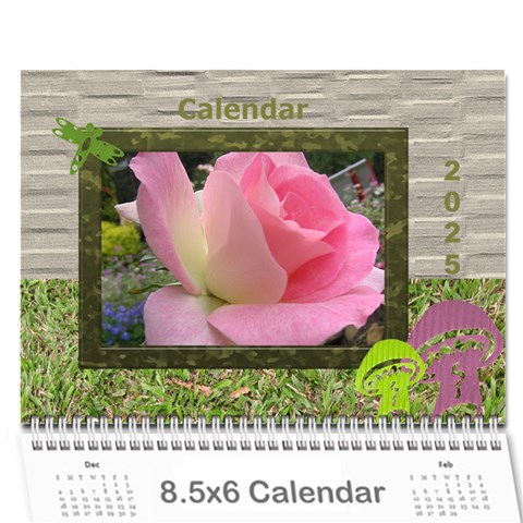 My Garden 2025 (any Year) Calendar 8 5x6 By Deborah Cover