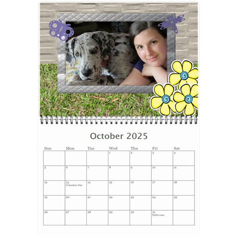 My Garden 2025 (any Year) Calendar 8 5x6 By Deborah Oct 2025