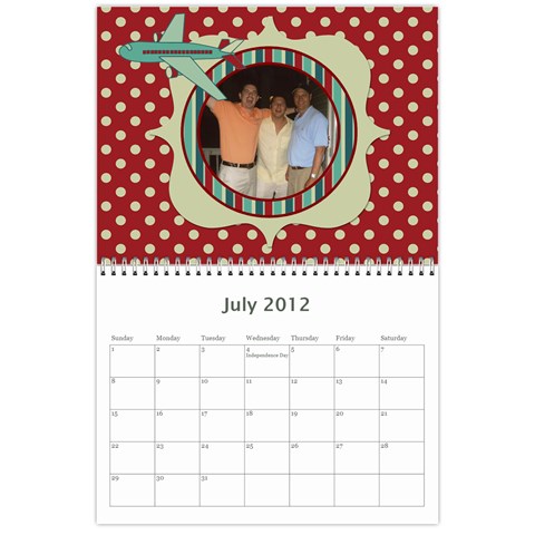 Airplane Calander By Sandra Oldham Jul 2012