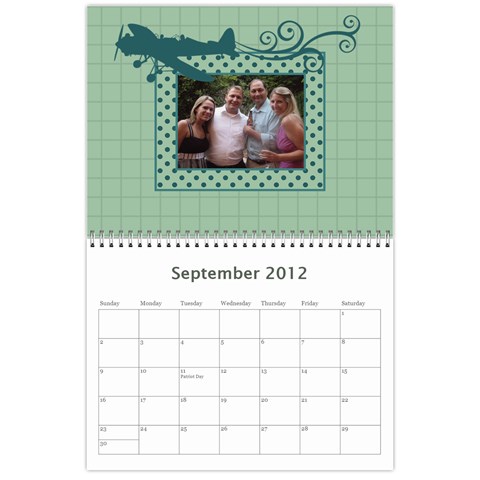 Airplane Calander By Sandra Oldham Sep 2012