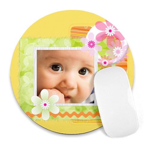 Flower By Joely 8 x8  Round Mousepad - 1