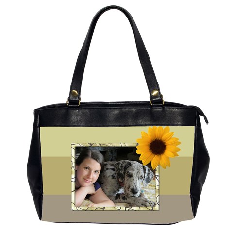 Sunflower Delight(2 Sided) Oversized Bag By Deborah Front