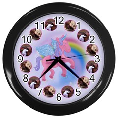 Unicorn Clock (4 styles) - Wall Clock (Black)