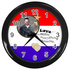 Military Love Clock - Wall Clock (Black)