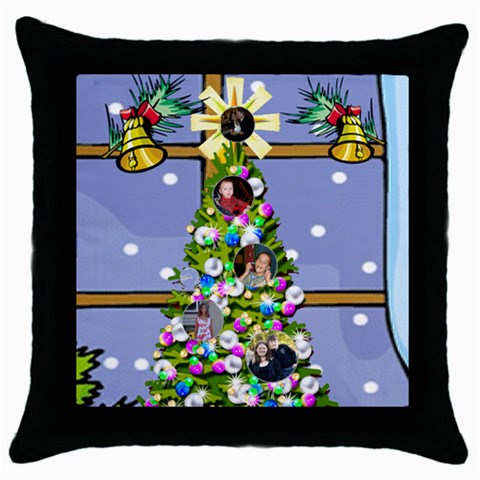 Christmas Window Throw Pillow By Kim Blair Front