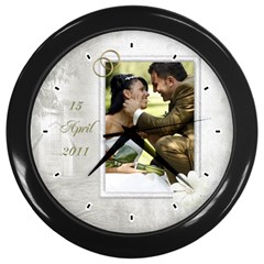 Our Wedding Clock - Wall Clock (Black)