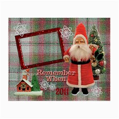 Santa Remember When 2024 Christmas Small Glass Cloth