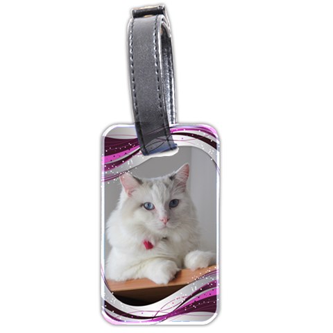 Pink Wave Luggage Tag (2 Sided) By Deborah Front