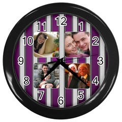 The Silver Family Clock - Wall Clock (Black)