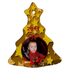 Gold Christmas Tree Ornament 1