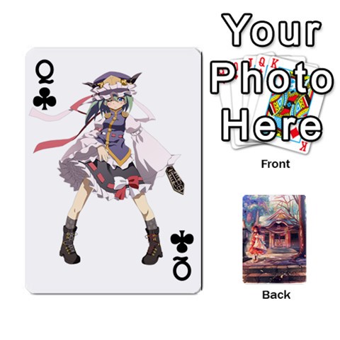 Queen Touhou Playing Card Deck Reimu Back By K Kaze Front - ClubQ