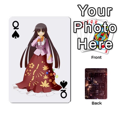 Queen Touhou Playing Card Deck Rinnosuke Back By K Kaze Front - SpadeQ