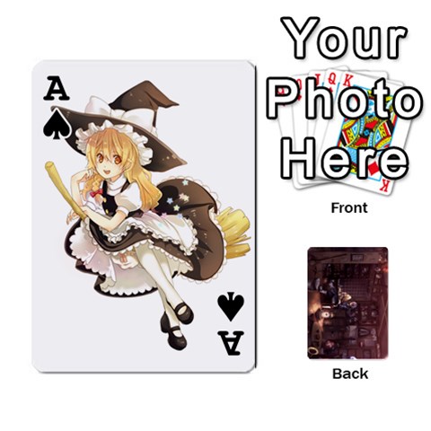 Ace Touhou Playing Card Deck Rinnosuke Back By K Kaze Front - SpadeA