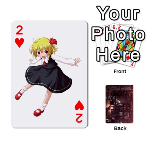 Touhou Playing Card Deck Rinnosuke Back By K Kaze Front - Heart2