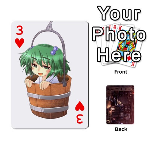 Touhou Playing Card Deck Rinnosuke Back By K Kaze Front - Heart3