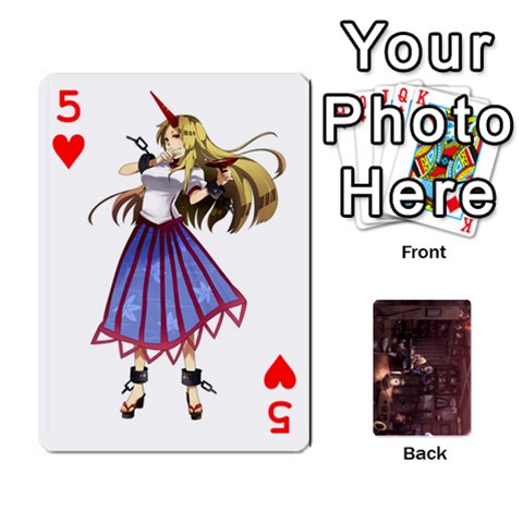 Touhou Playing Card Deck Rinnosuke Back By K Kaze Front - Heart5