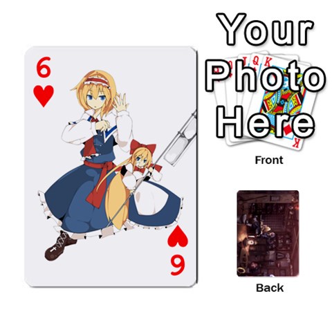 Touhou Playing Card Deck Rinnosuke Back By K Kaze Front - Heart6