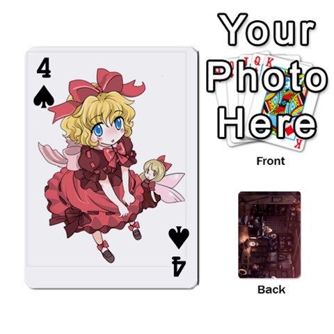 Touhou Playing Card Deck Rinnosuke Back By K Kaze Front - Spade4