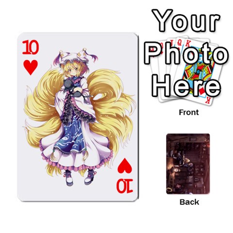 Touhou Playing Card Deck Rinnosuke Back By K Kaze Front - Heart10