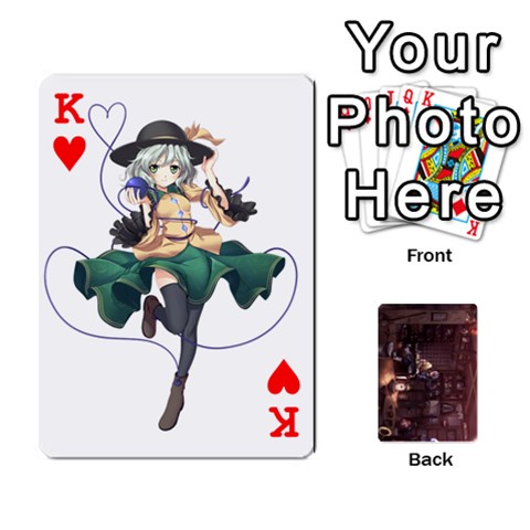 King Touhou Playing Card Deck Rinnosuke Back By K Kaze Front - HeartK