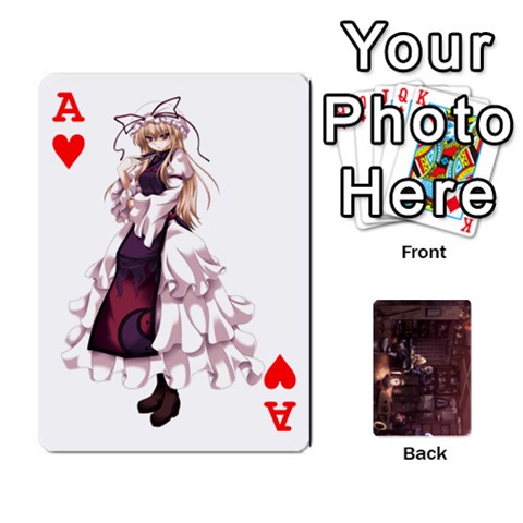 Ace Touhou Playing Card Deck Rinnosuke Back By K Kaze Front - HeartA