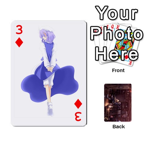 Touhou Playing Card Deck Rinnosuke Back By K Kaze Front - Diamond3