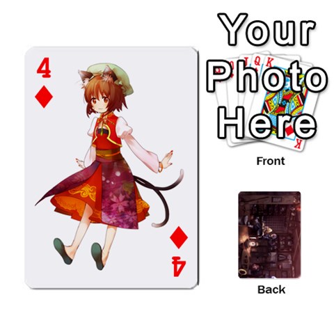 Touhou Playing Card Deck Rinnosuke Back By K Kaze Front - Diamond4