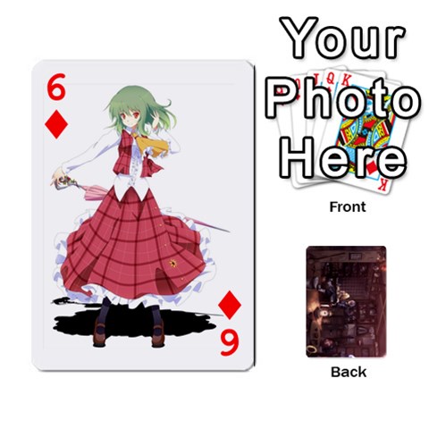 Touhou Playing Card Deck Rinnosuke Back By K Kaze Front - Diamond6