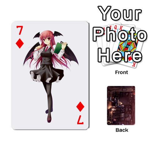 Touhou Playing Card Deck Rinnosuke Back By K Kaze Front - Diamond7