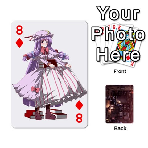 Touhou Playing Card Deck Rinnosuke Back By K Kaze Front - Diamond8