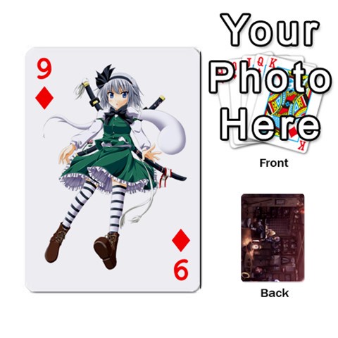 Touhou Playing Card Deck Rinnosuke Back By K Kaze Front - Diamond9