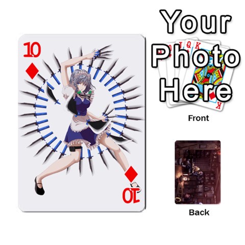 Touhou Playing Card Deck Rinnosuke Back By K Kaze Front - Diamond10