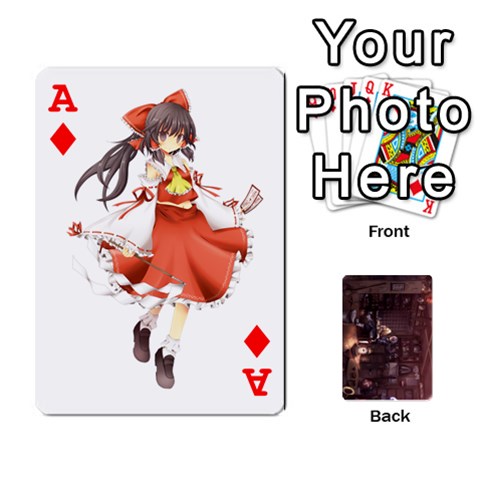 Ace Touhou Playing Card Deck Rinnosuke Back By K Kaze Front - DiamondA