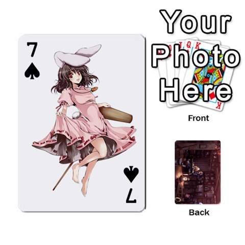 Touhou Playing Card Deck Rinnosuke Back By K Kaze Front - Spade7