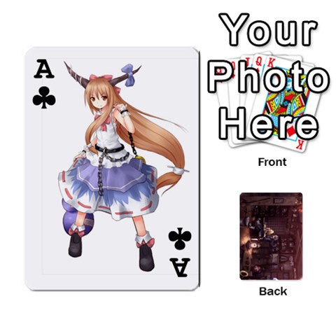 Ace Touhou Playing Card Deck Rinnosuke Back By K Kaze Front - ClubA