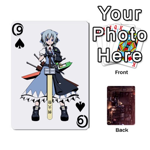 Touhou Playing Card Deck Rinnosuke Back By K Kaze Front - Spade9