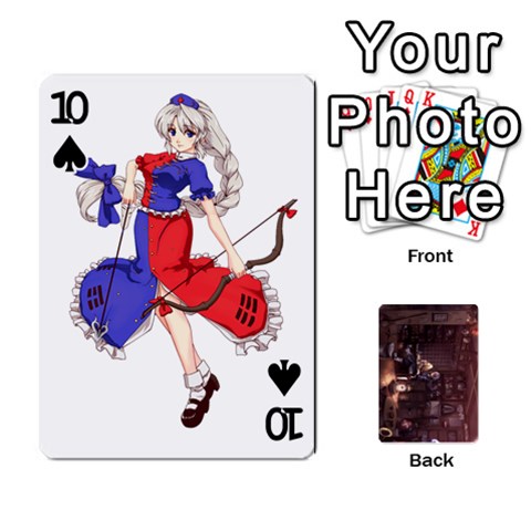 Touhou Playing Card Deck Rinnosuke Back By K Kaze Front - Spade10