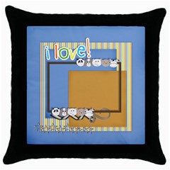 throw pillow case - little guy (5 styles) - Throw Pillow Case (Black)