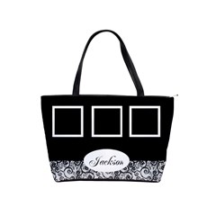 Black and White Shoulder bag - Classic Shoulder Handbag