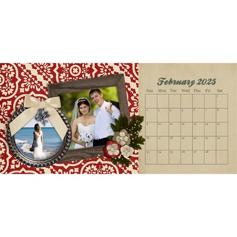 Desktop Calendar 11x5, Family Memories By Mikki Feb 2025