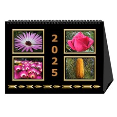 Black And Gold Desktop Calendar (8 5x6)