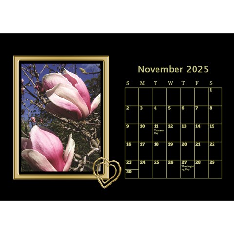 Black And Gold Desktop Calendar (8 5x6) By Deborah Nov 2025