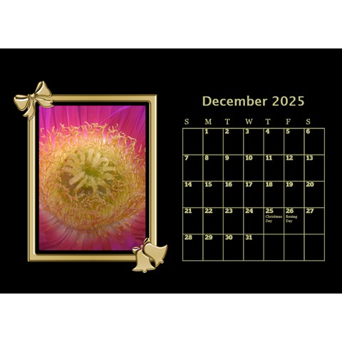 Black And Gold Desktop Calendar (8 5x6) By Deborah Dec 2025