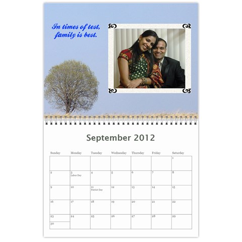 Calender Sep 2012