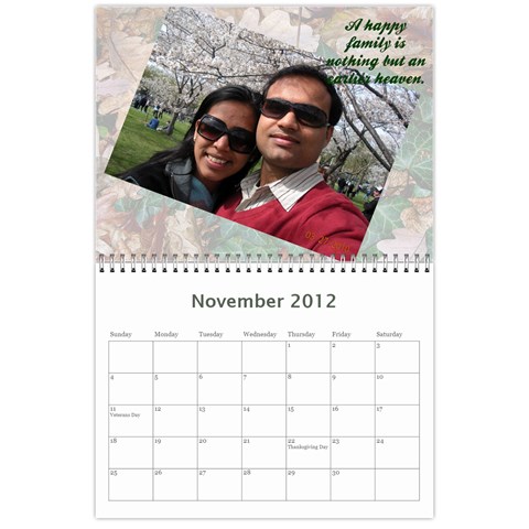 Calender Nov 2012