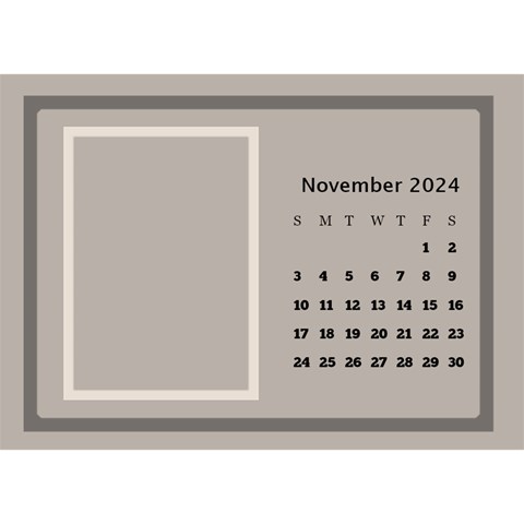 Coffee And Cream Desktop Calendar (8 5x6) By Deborah Nov 2024