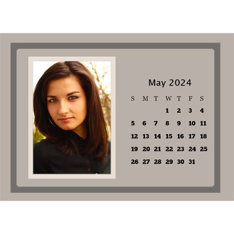 Coffee And Cream Desktop Calendar (8 5x6) By Deborah May 2024