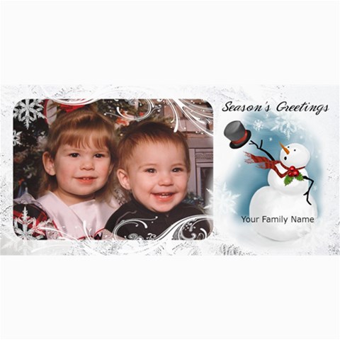 Snowman Christmas Photo Card By Laurrie 8 x4  Photo Card - 1