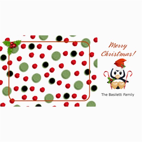 Christmas Penguin Photo Card By Laurrie 8 x4  Photo Card - 2